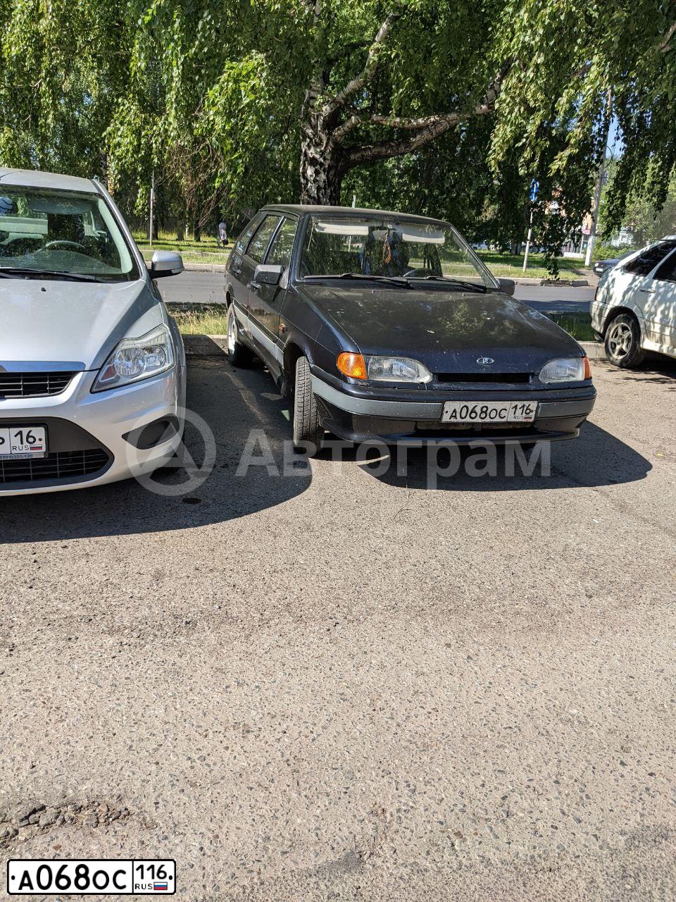 Фото автомобиля LADA 2114 SAMARA, 2007 — госномер А068ОС116. Цвет: ЧЕРНЫЙ И ОТТЕНКИ
