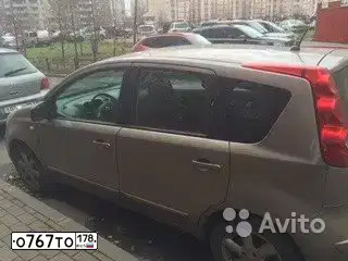 Фото автомобиля NISSAN NOTE, 2008 — госномер О767ТО178. Цвет: СВЕТЛО-КОРИЧНЕВЫЙ