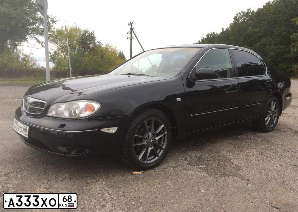 Фото автомобиля NISSAN MAXIMA, 2003 — госномер В418НО197. Цвет: ЧЕРНЫЙ