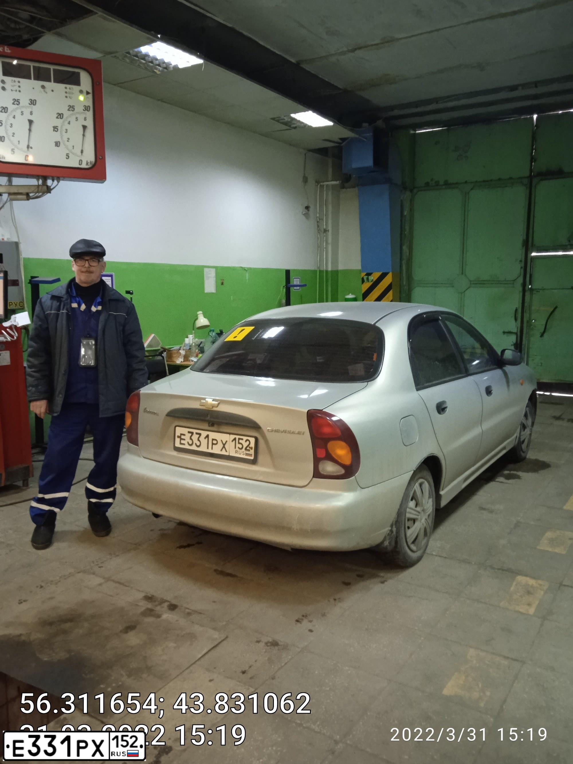 Фото автомобиля ZAZ LANOS, 2006 — госномер Е331РХ152. Цвет: Серебристый