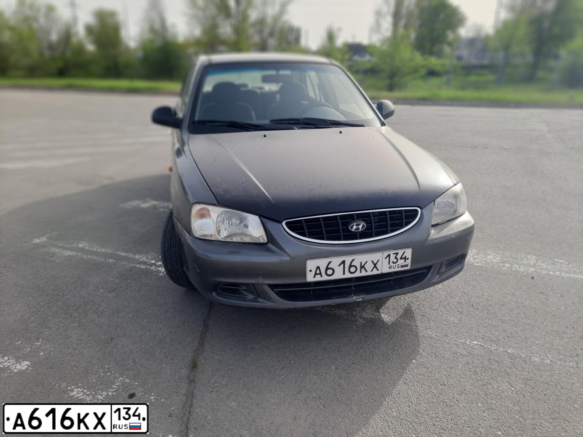 Фото автомобиля TAGAZ ACCENT, 2007 — госномер А616КХ134. Цвет: СЕРЫЙ