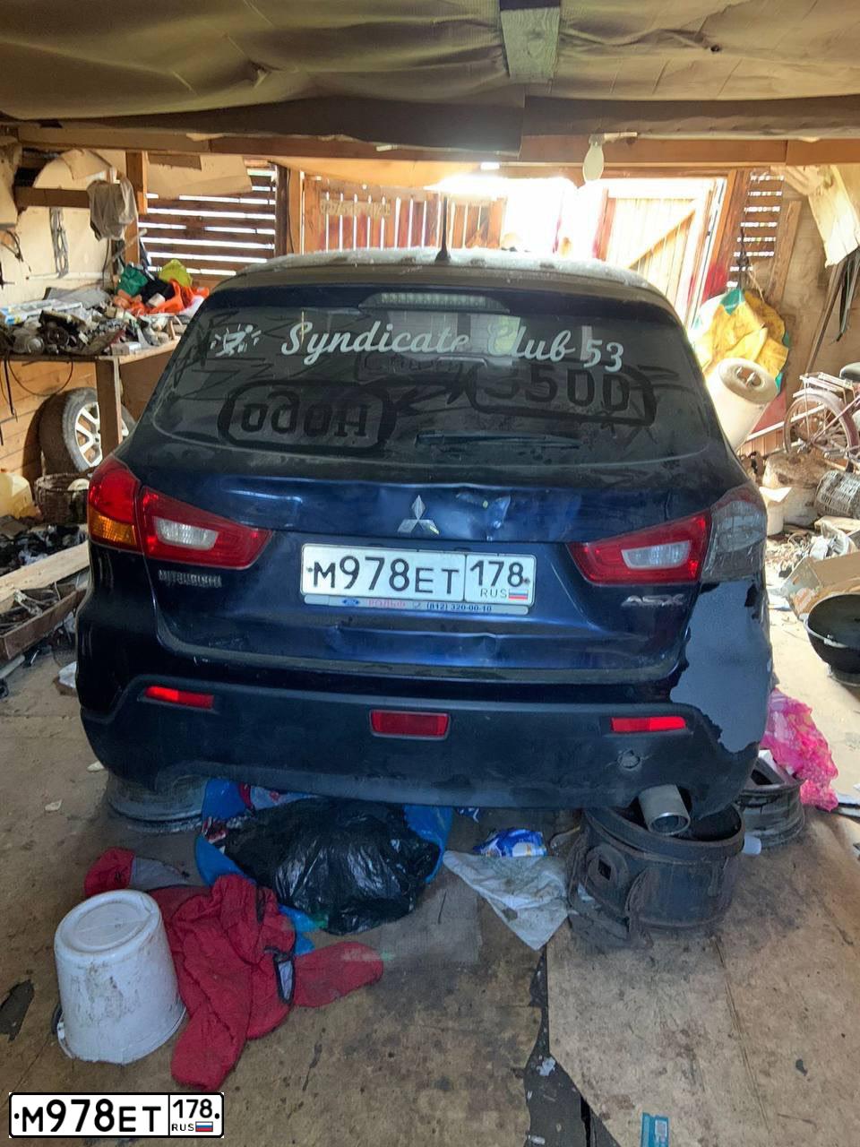 Фото автомобиля MITSUBISHI ASX, 2012 — госномер М978ЕТ178. Цвет: СИНИЙ