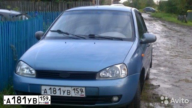 Фото автомобиля LADA 1118 KALINA, 2006 — госномер А181УВ159. Цвет: СЕРО-СИНИЙ