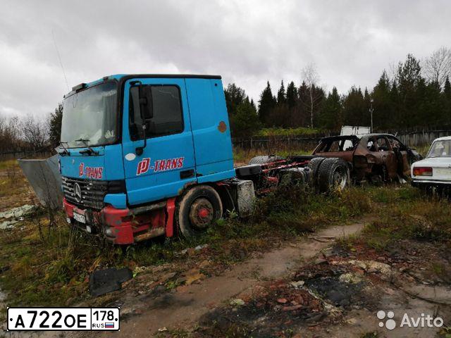 Фото автомобиля MERCEDES ACTROS, 2002 — госномер А722ОЕ178. Цвет: СИНИЙ