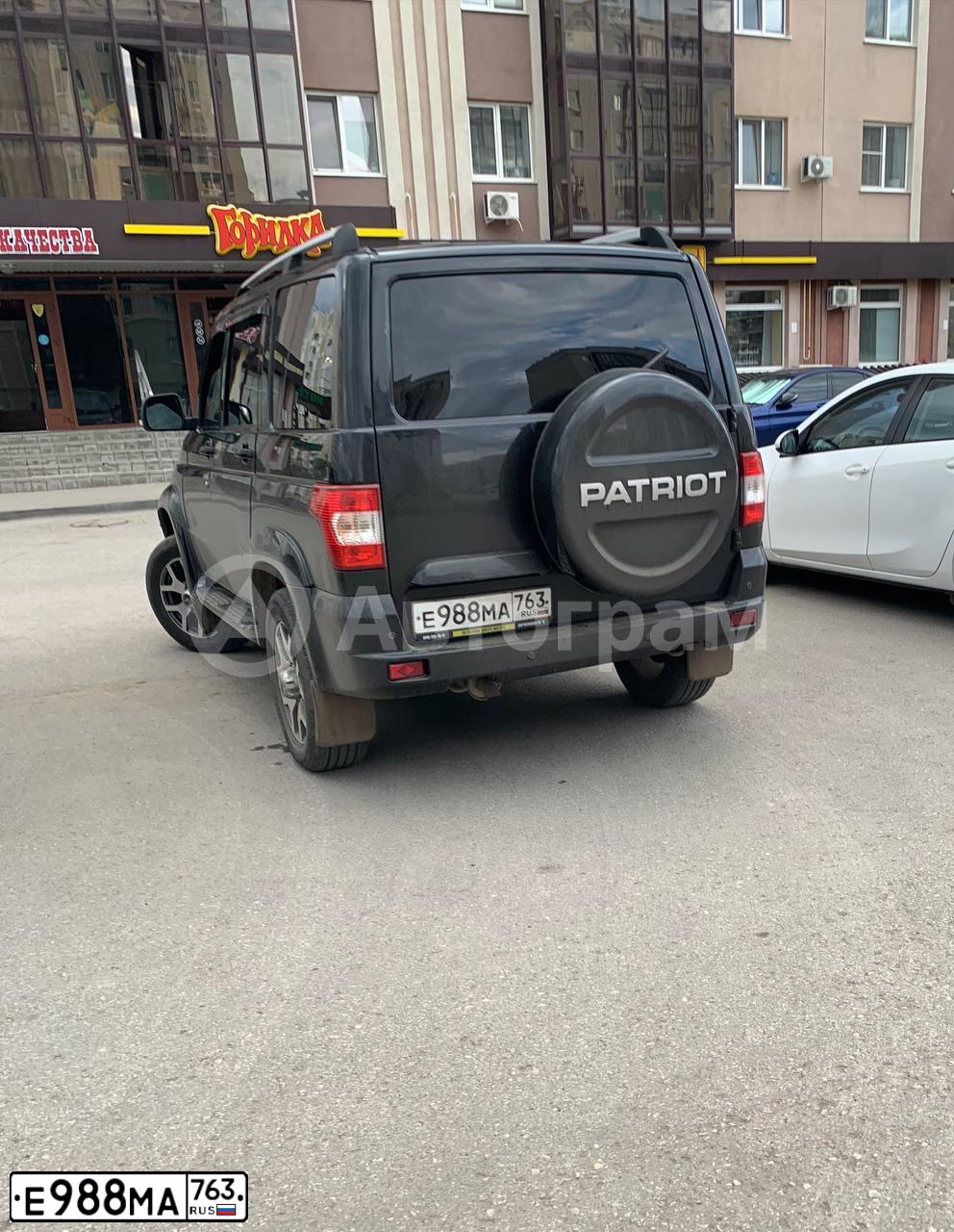 Фото автомобиля UAZ 3163 PATRIOT, 2020 — госномер Е988МА763. Цвет: ЧЕРНЫЙ