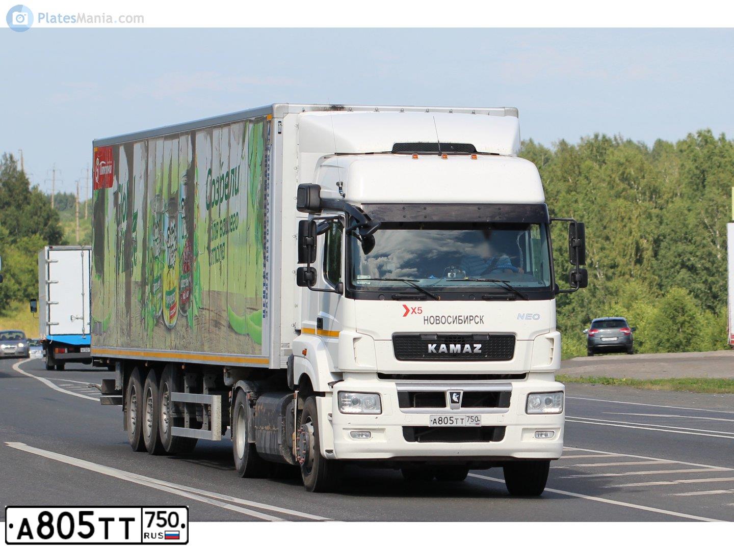Фото автомобиля KAMAZ 5490 /4X2/, 2018 — госномер А805ТТ750. Цвет: БЕЛЫЙ