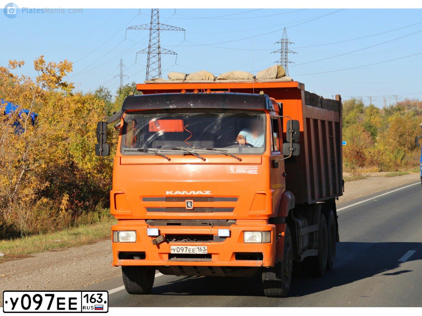 Фото автомобиля KAMAZ 6520 /6X4/, 2012 — госномер У097ЕЕ163. Цвет: Оранжевый
