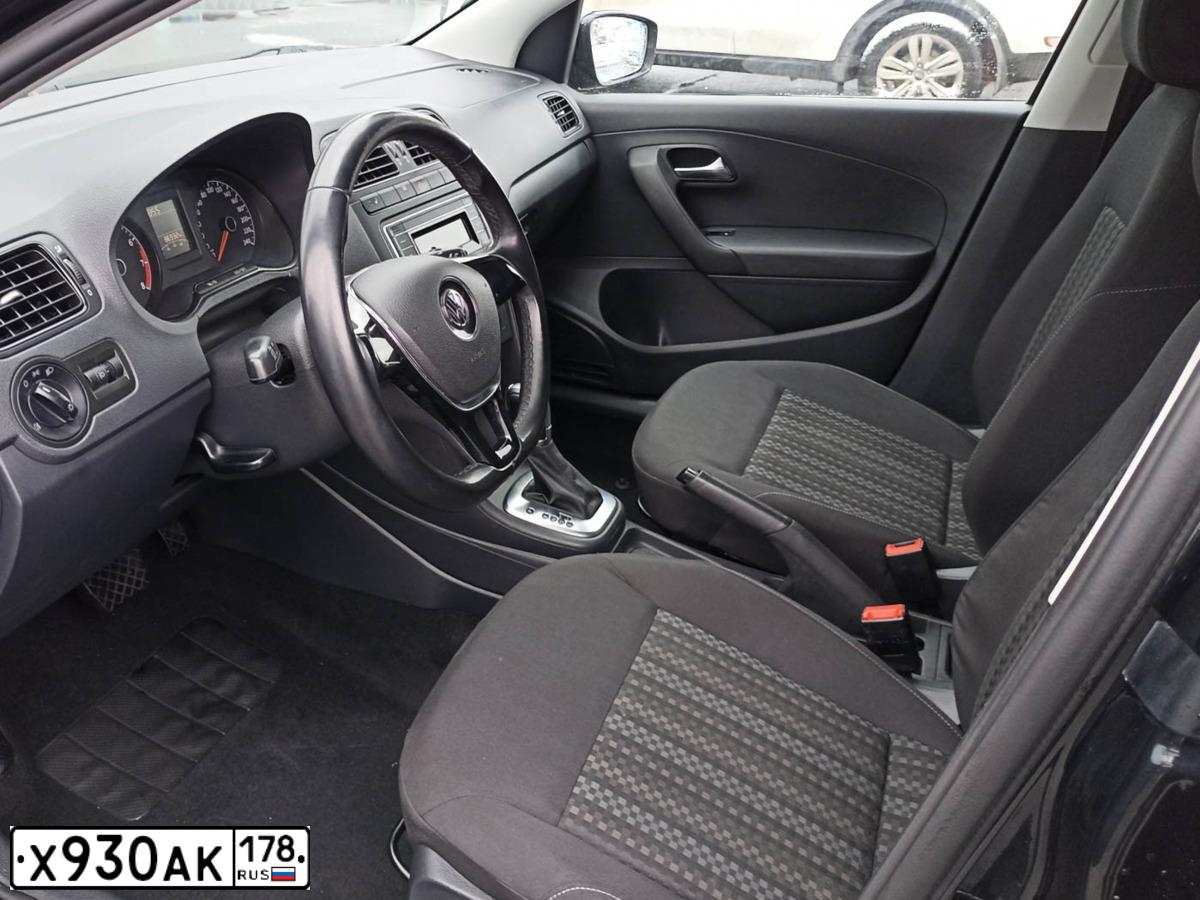 Фото автомобиля VOLKSWAGEN POLO, 2016 — госномер М540УК21. Цвет: ЧЕРНЫЙ