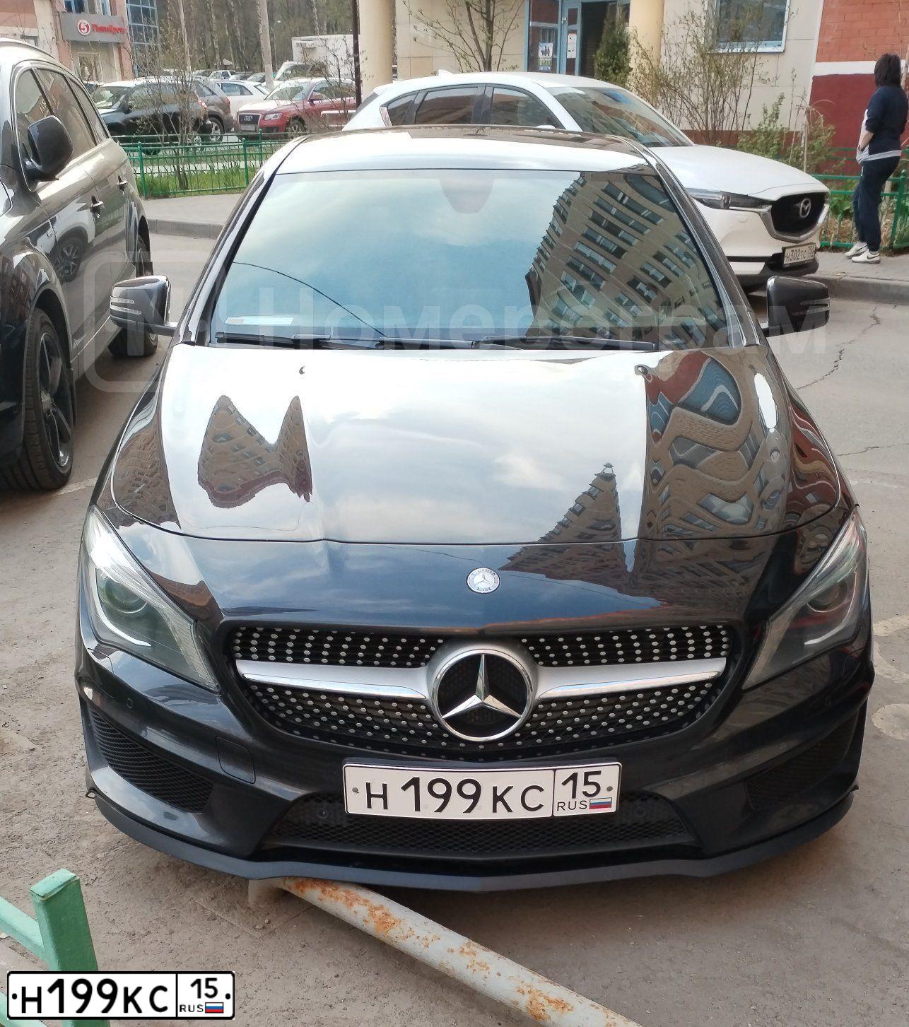 Фото автомобиля MERCEDES CLA-KLASSE, 2015 — госномер М102ХК790. Цвет: ЧЕРНЫЙ
