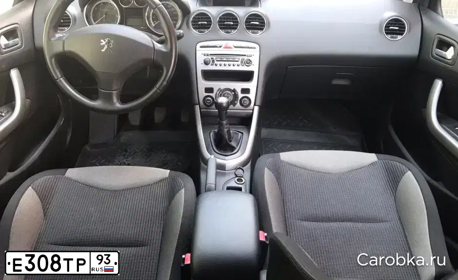 Фото автомобиля PEUGEOT 308, 2010 — госномер Е308ТР93. Цвет: ТЕМНО-СЕРЫЙ