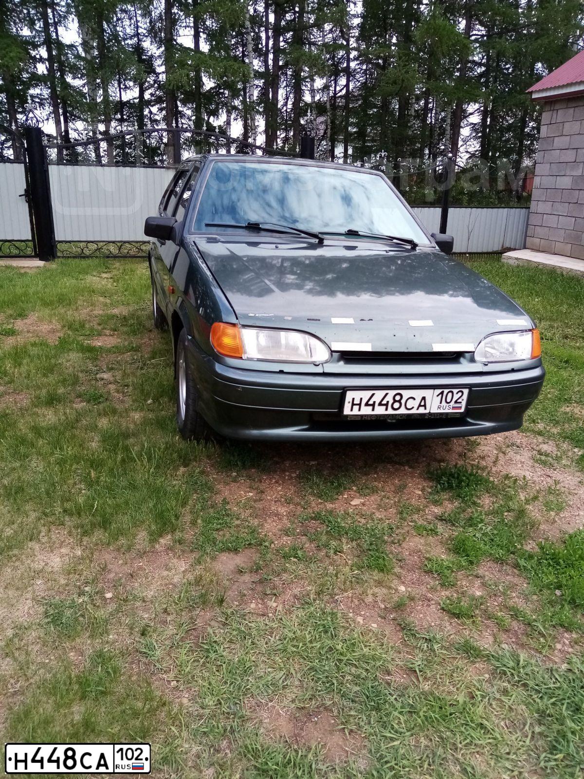 Фото автомобиля LADA 2114 SAMARA, 2008 — госномер Х100ХЕ102. Цвет: Серо-сине-зеленый