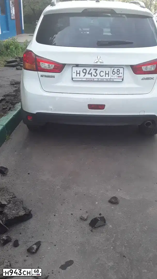 Фото автомобиля MITSUBISHI ASX, 2014 — госномер Н943СН68. Цвет: Белый