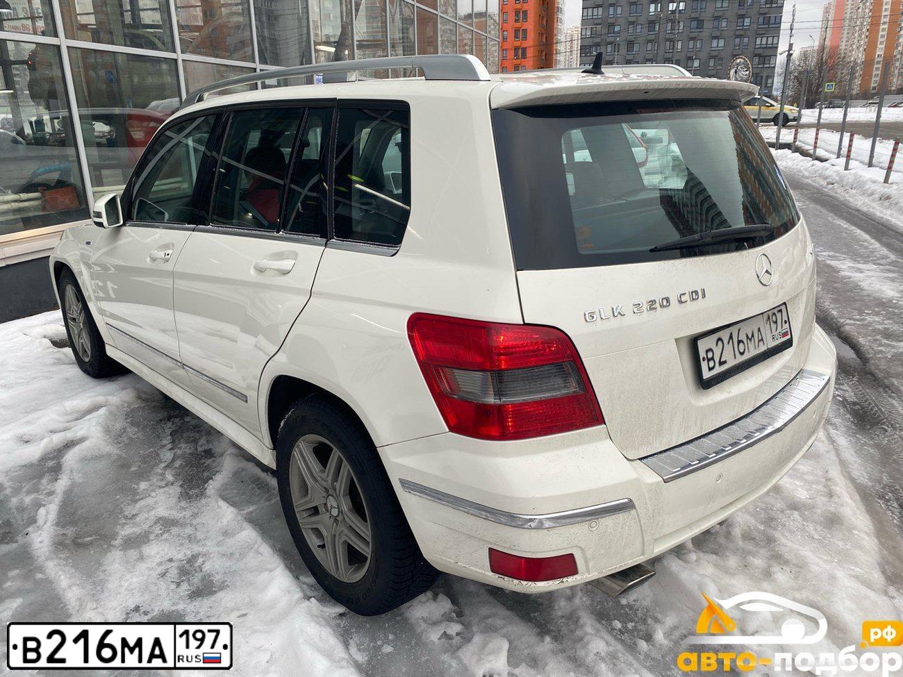Фото автомобиля MERCEDES GLK-KLASSE, 2011 — госномер Н089СА21. Цвет: Белый