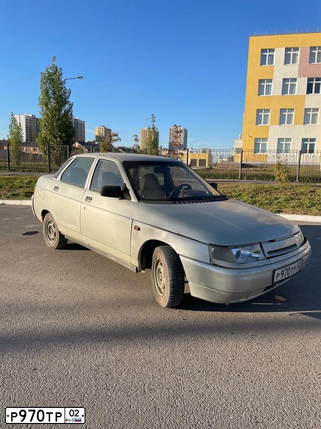 Фото автомобиля LADA 2110, 2003 — госномер Р970ТР02. Цвет: СЕРО-ГОЛУБОЙ