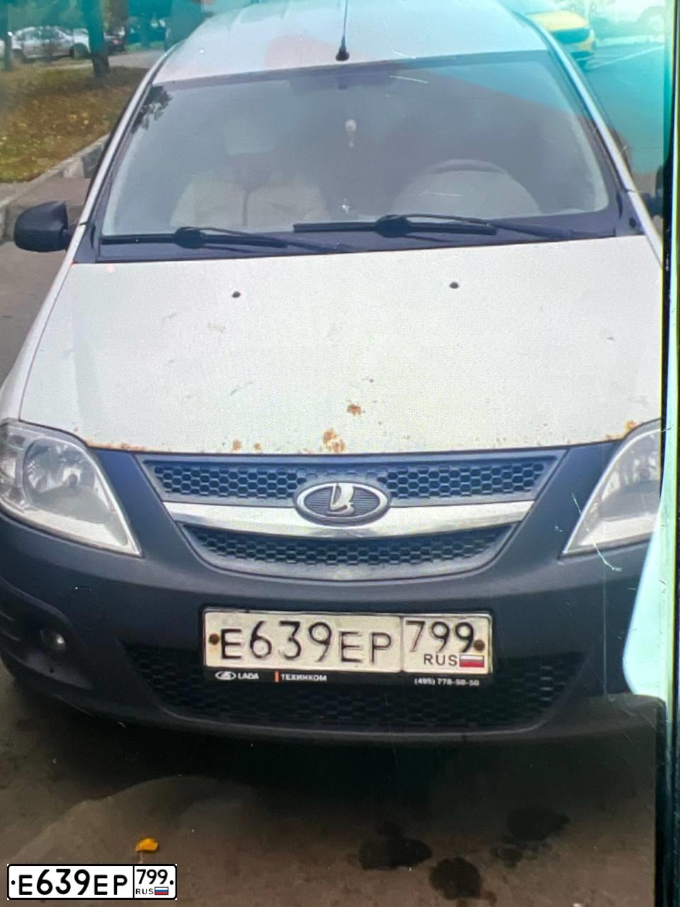 Фото автомобиля LADA LARGUS, 2017 — госномер Е639ЕР799. Цвет: Белый