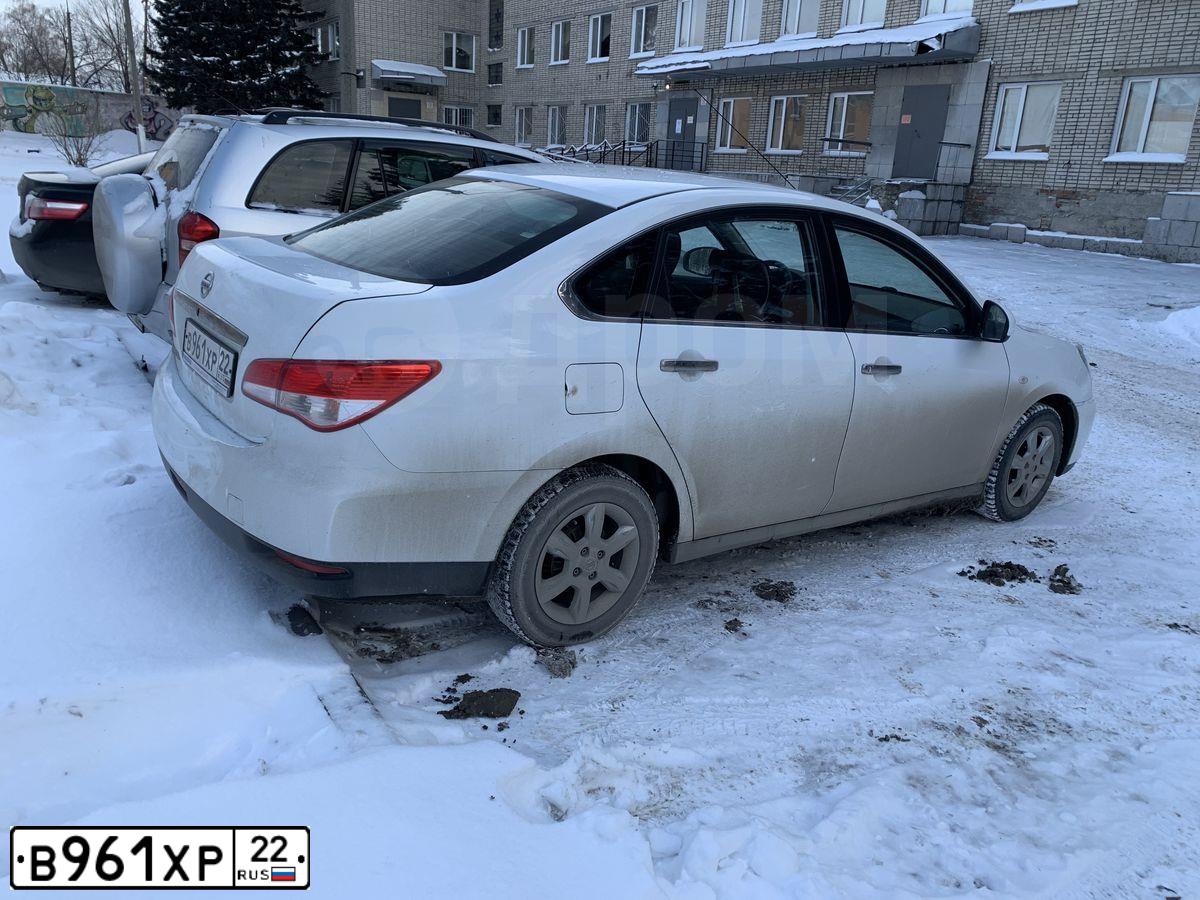 Фото автомобиля NISSAN ALMERA /AVTOVAZ/, 2015 — госномер В961ХР22. Цвет: Белый