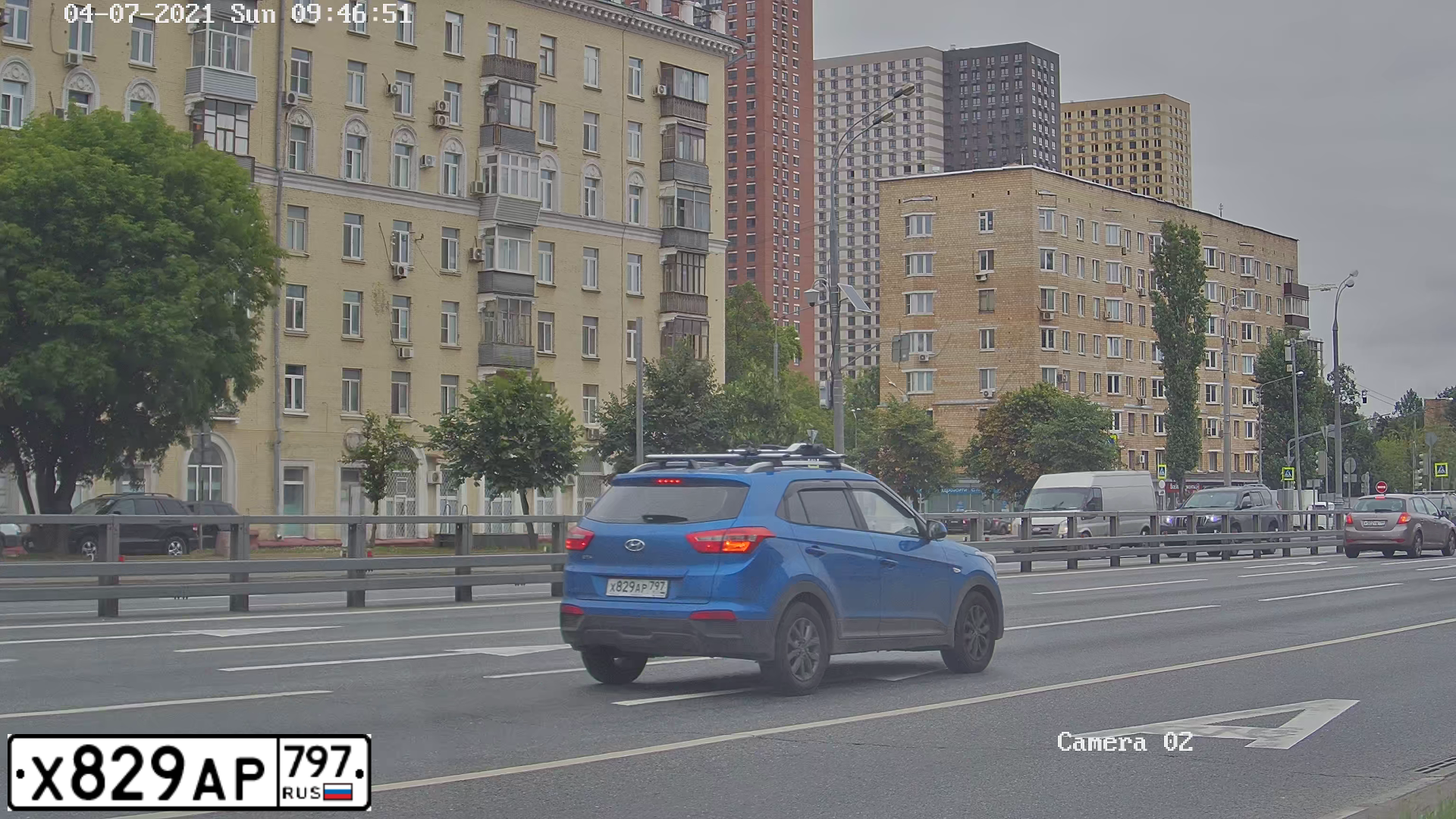 Фото автомобиля HYUNDAI CRETA, 2020 — госномер Х829АР797. Цвет: синий