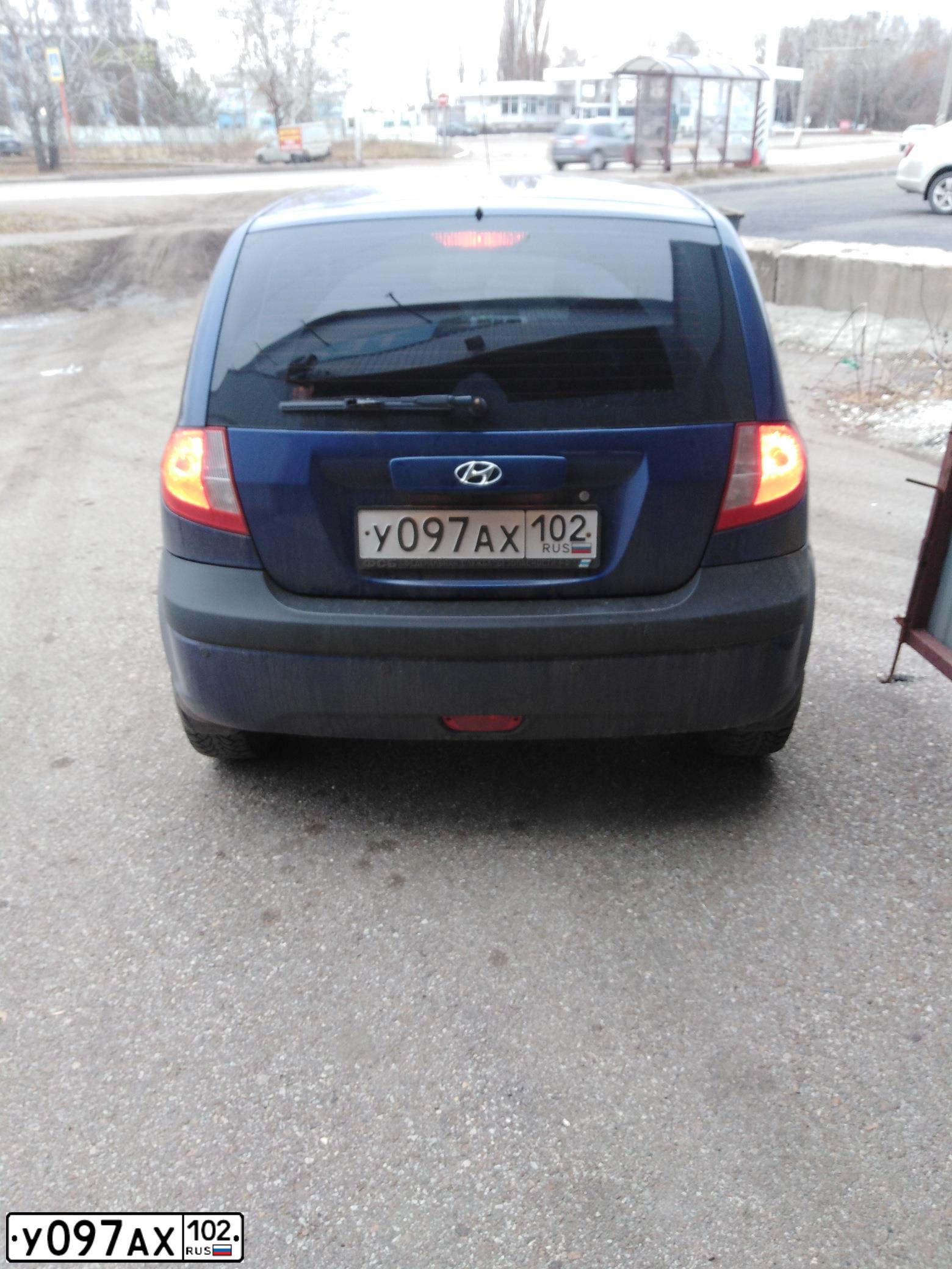 Фото автомобиля HYUNDAI GETZ, 2007 — госномер У097АХ102. Цвет: СИНИЙ