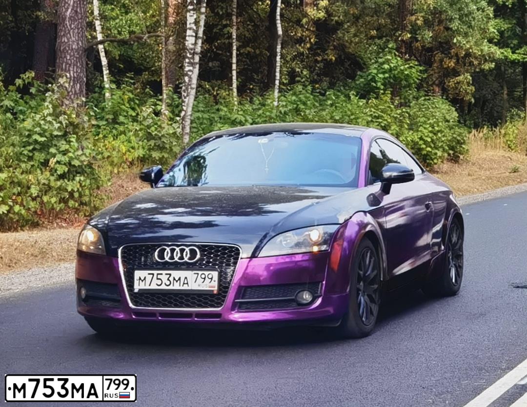 Фото автомобиля AUDI TT, 2006 — госномер М753МА799. Цвет: ФИОЛЕТОВЫЙ