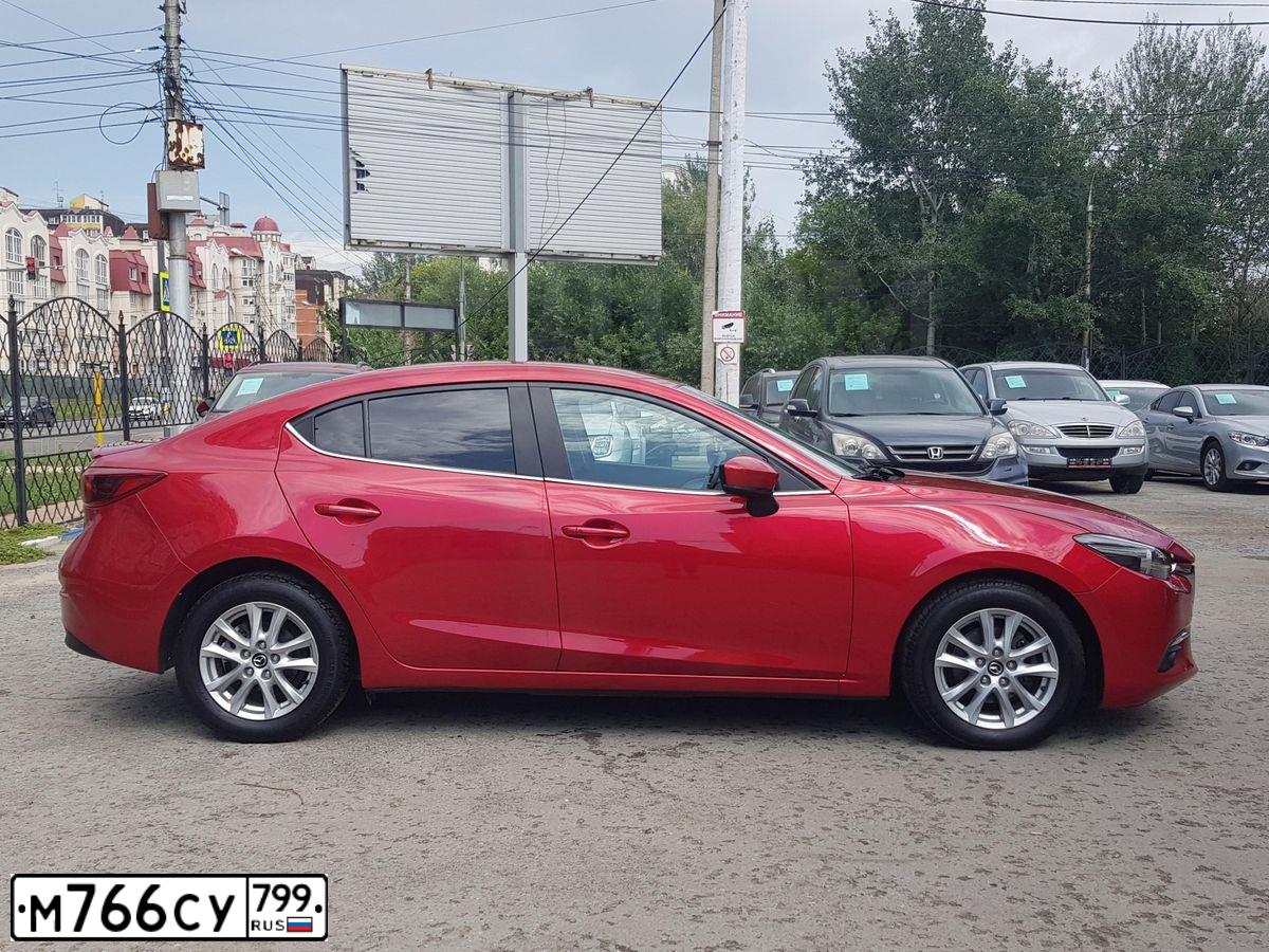Фото автомобиля MAZDA 3, 2017 — госномер У841ОС48. Цвет: Красный 