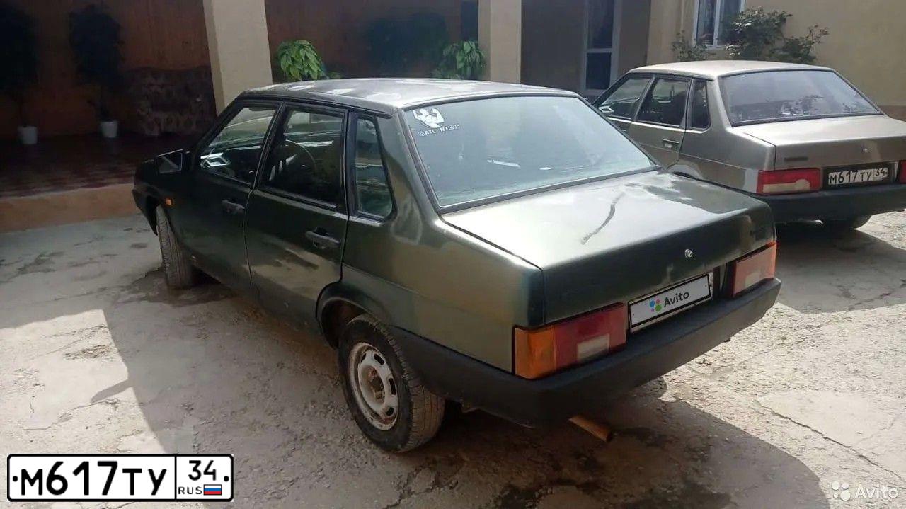 Фото автомобиля LADA 2109 SAMARA, 2002 — госномер М617ТУ34. Цвет: СЕРЕБРИСТЫЙ СЕРО-ЗЕЛЕНЫЙ