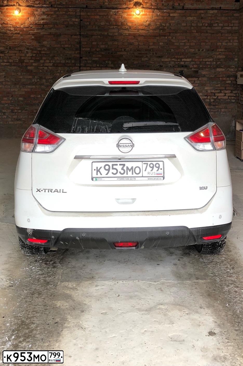 Фото автомобиля NISSAN X-TRAIL, 2018 — госномер К953МО799. Цвет: Белый