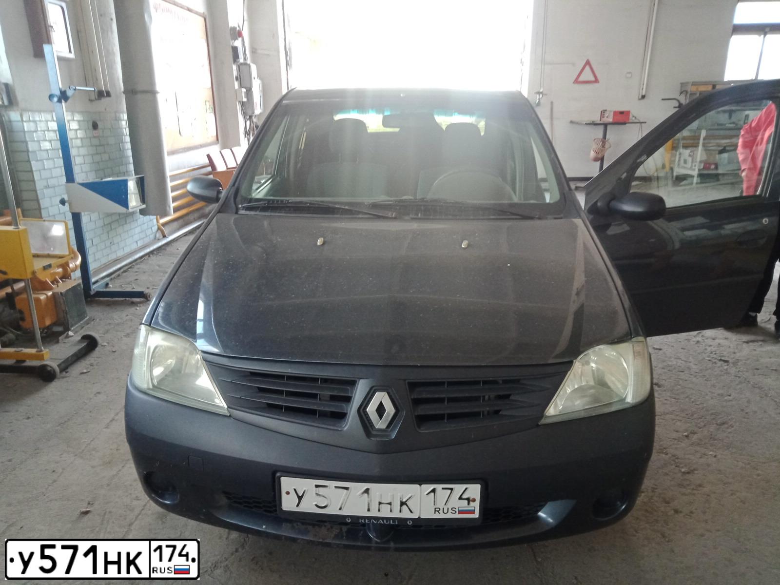 Фото автомобиля RENAULT LOGAN, 2007 — госномер А256МТ45. Цвет: ТЕМНО-СЕРЫЙ