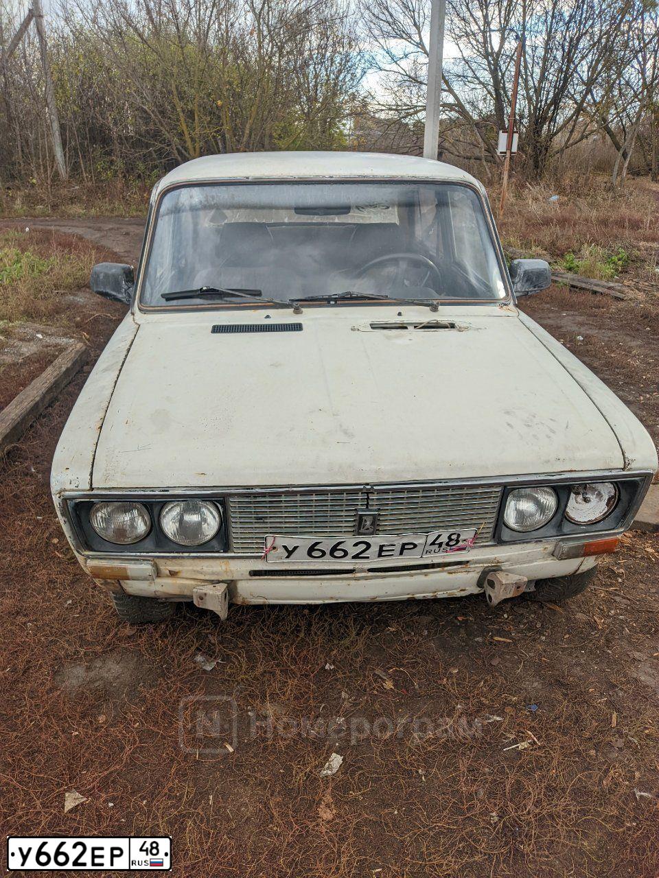 Фото автомобиля LADA 2106, 1997 — госномер У662ЕР48. Цвет: Белый
