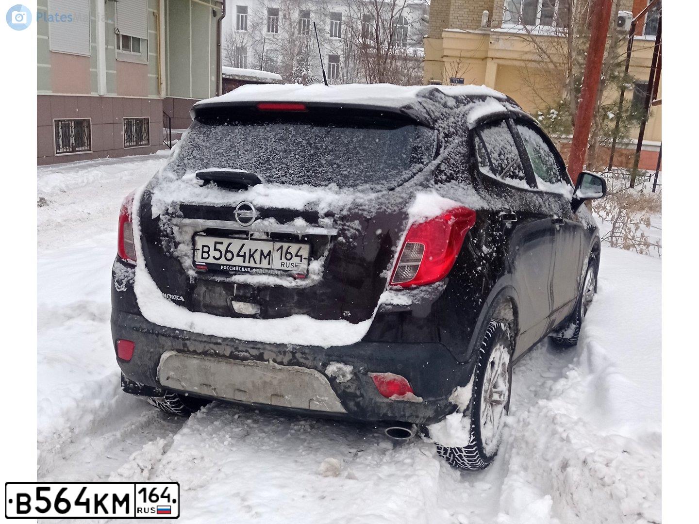 Фото автомобиля OPEL MOKKA, 2014 — госномер В564КМ164. Цвет: Коричневый