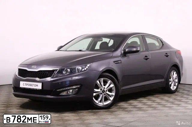 Фото автомобиля KIA OPTIMA, 2012 — госномер Р920СО159. Цвет: ТЕМНО-СЕРЫЙ
