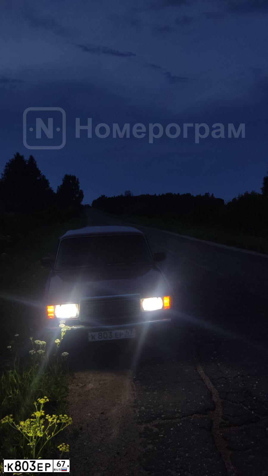 Фото автомобиля LADA 2107, 2004 — госномер К803ЕР67. Цвет: ТЕМНО-БОРДОВЫЙ