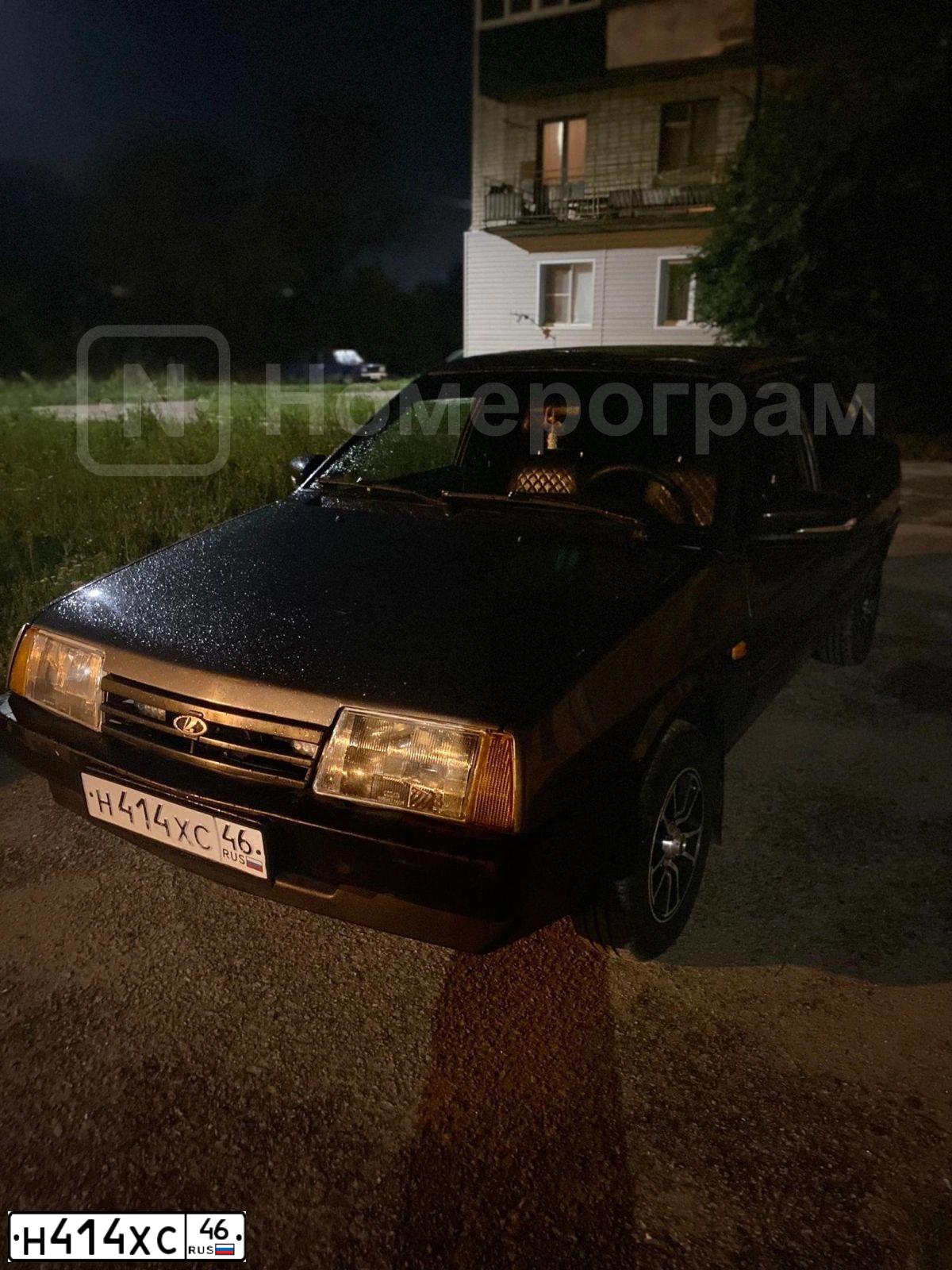 Фото автомобиля LADA 2109 SAMARA, 2001 — госномер Н414ХС46. Цвет: ТЕМНЫЙ СЕРО-СИНИЙ МЕТАЛИК