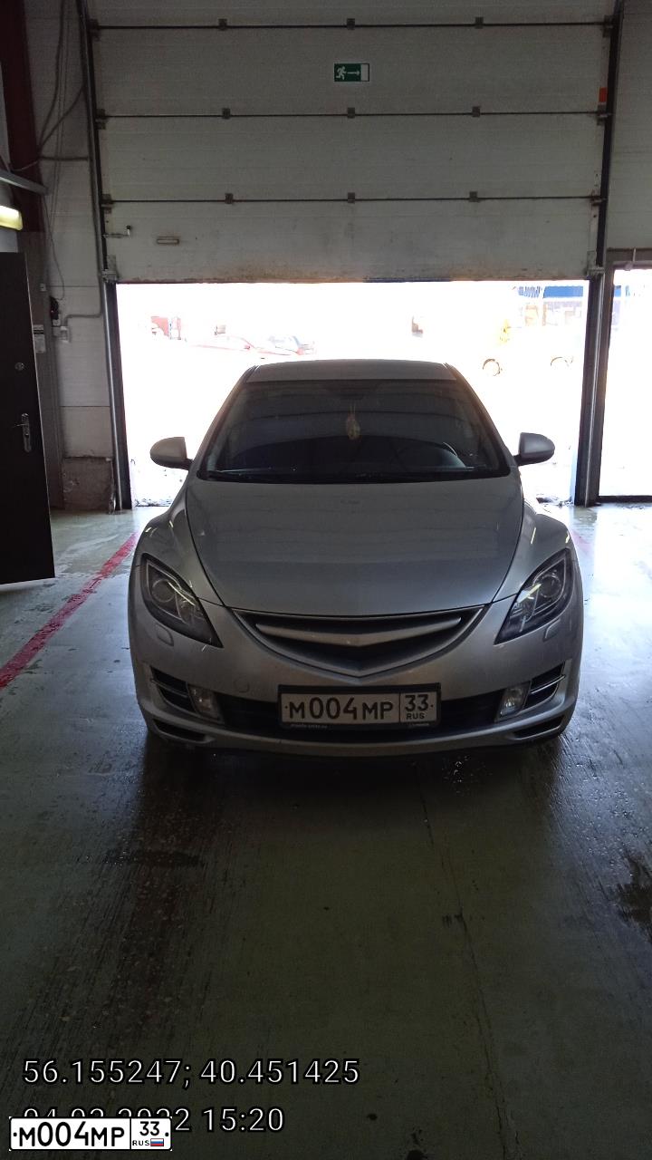 Фото автомобиля MAZDA 6, 2008 — госномер М182МК190. Цвет: СЕРЫЙ