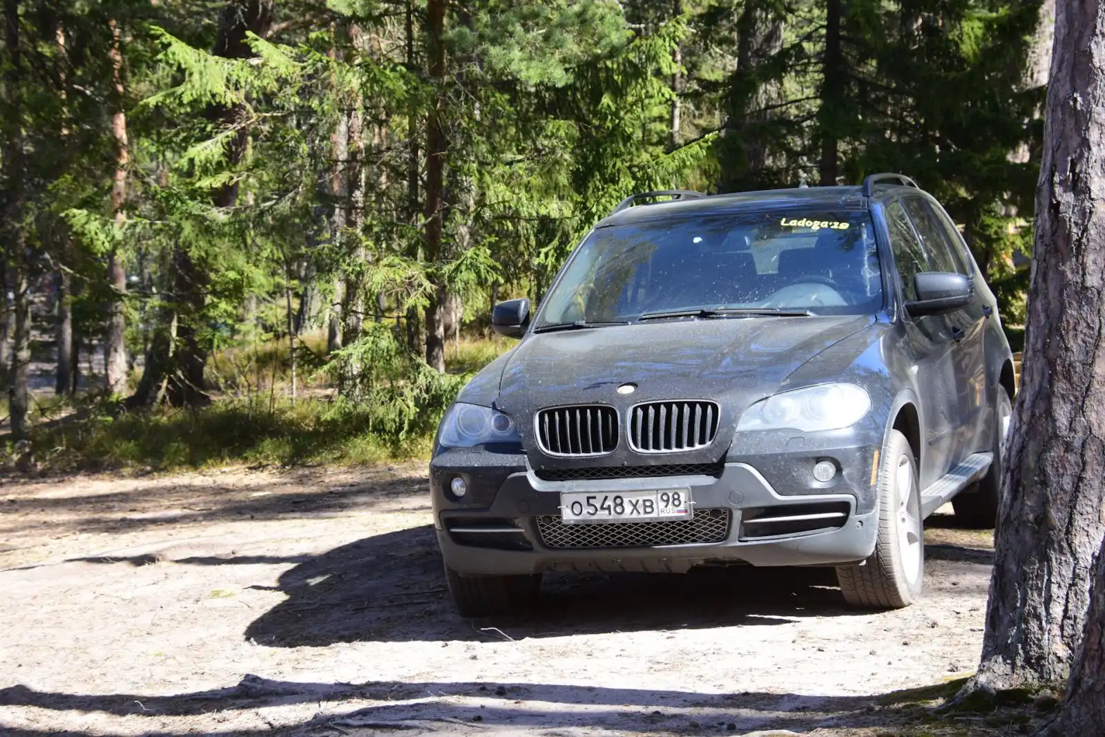 Фото автомобиля BMW X5, 2007 — госномер В900ЕУ147. Цвет: ЧЕРНЫЙ