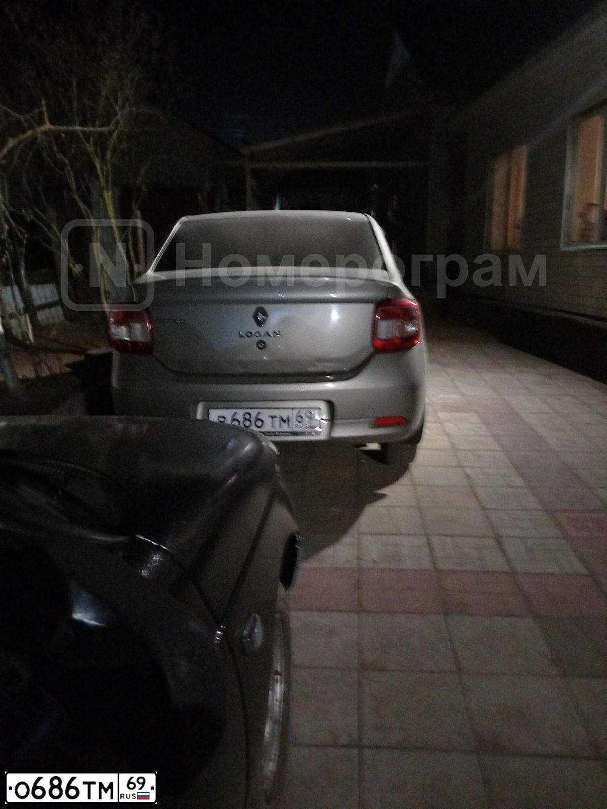 Фото автомобиля NISSAN X-TRAIL, 2008 — госномер О686ТМ69. Цвет: ЧЕРНЫЙ