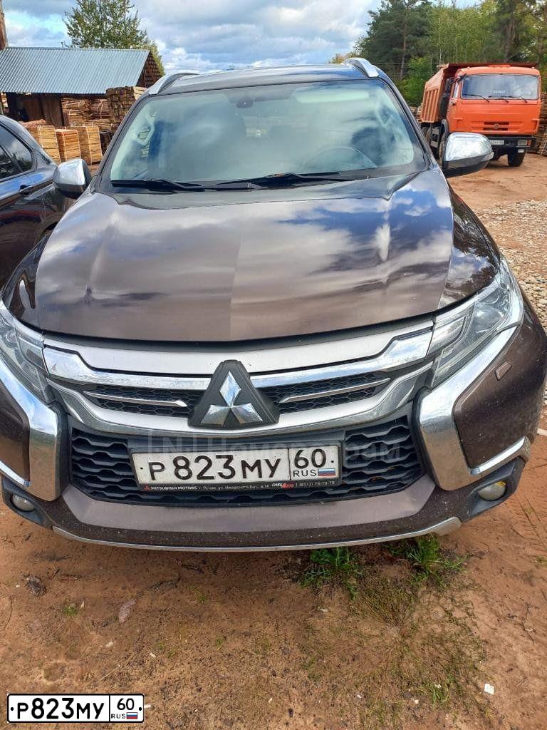 Фото автомобиля MITSUBISHI PAJERO SPORT, 2018 — госномер К777АА60. Цвет: Коричневый