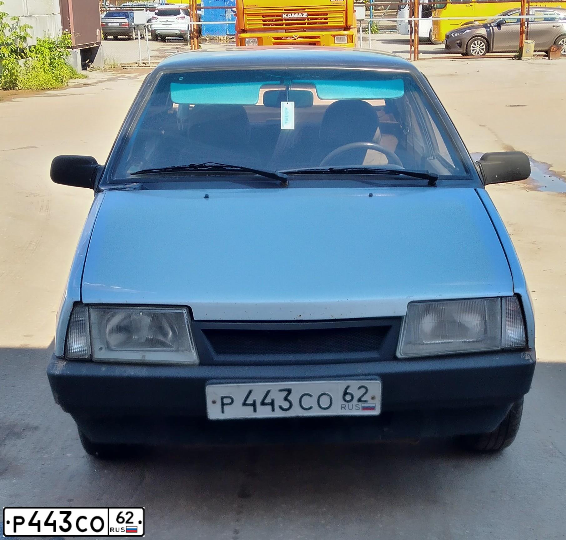 Фото автомобиля LADA 2109 SAMARA, 2003 — госномер О746КР62. Цвет: темно-серый