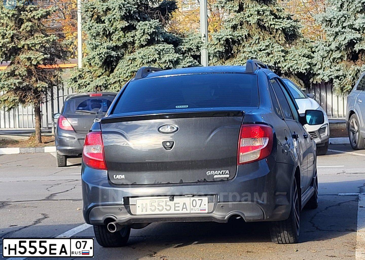 Фото автомобиля LADA 2190 GRANTA, 2015 — госномер Т115ЕУ07. Цвет: ЧЕРНЫЙ