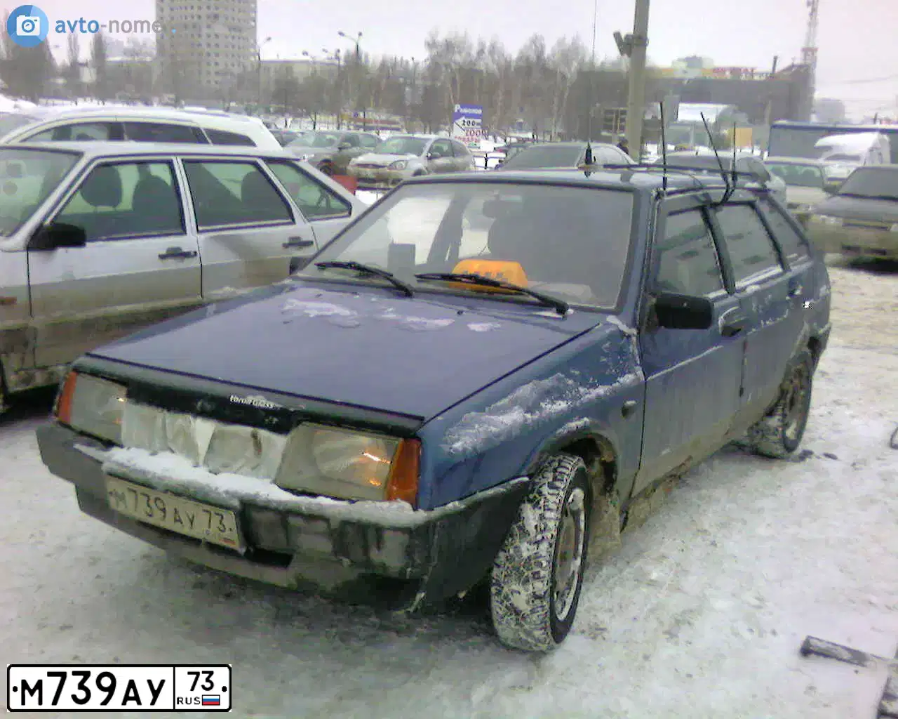 Фото автомобиля LADA 2109 SAMARA, 1996 — госномер М739АУ73. Цвет: ЛАГУНА