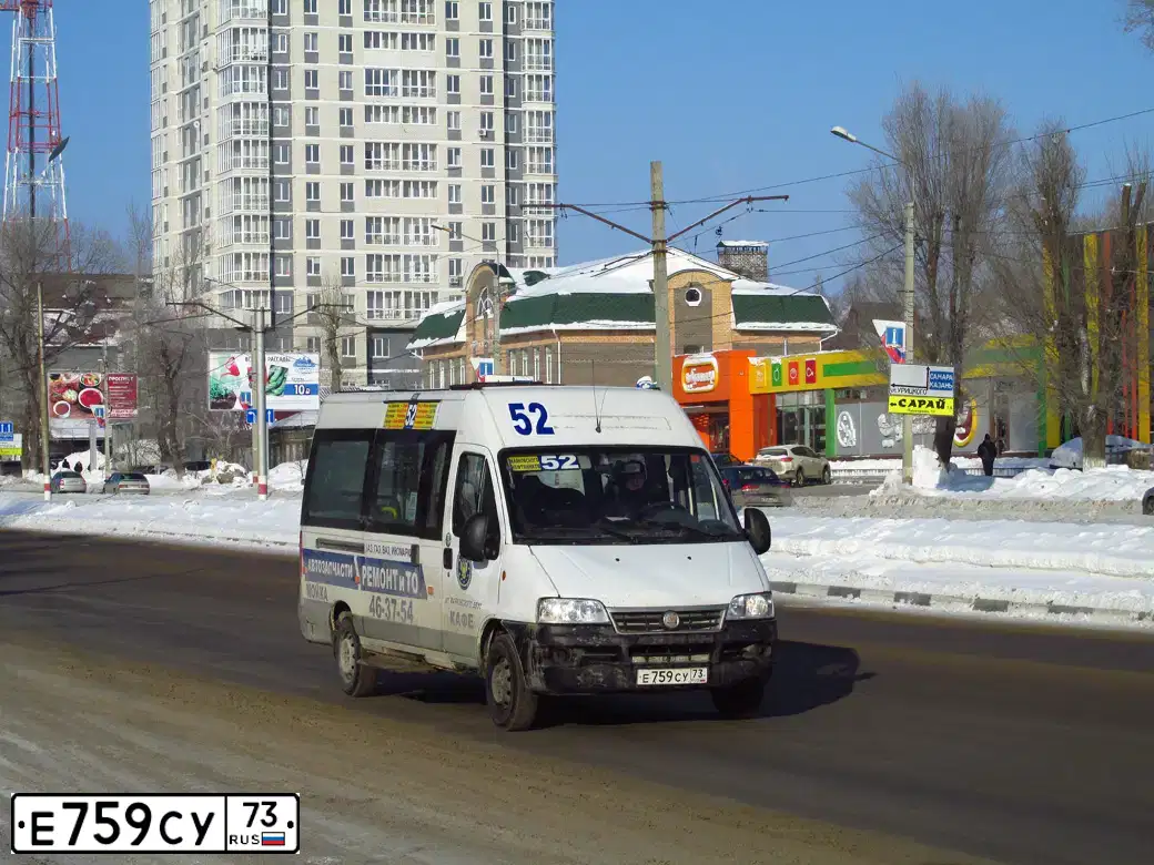Фото автомобиля FIAT DUCATO, 2011 — госномер Е759СУ73. Цвет: Белый