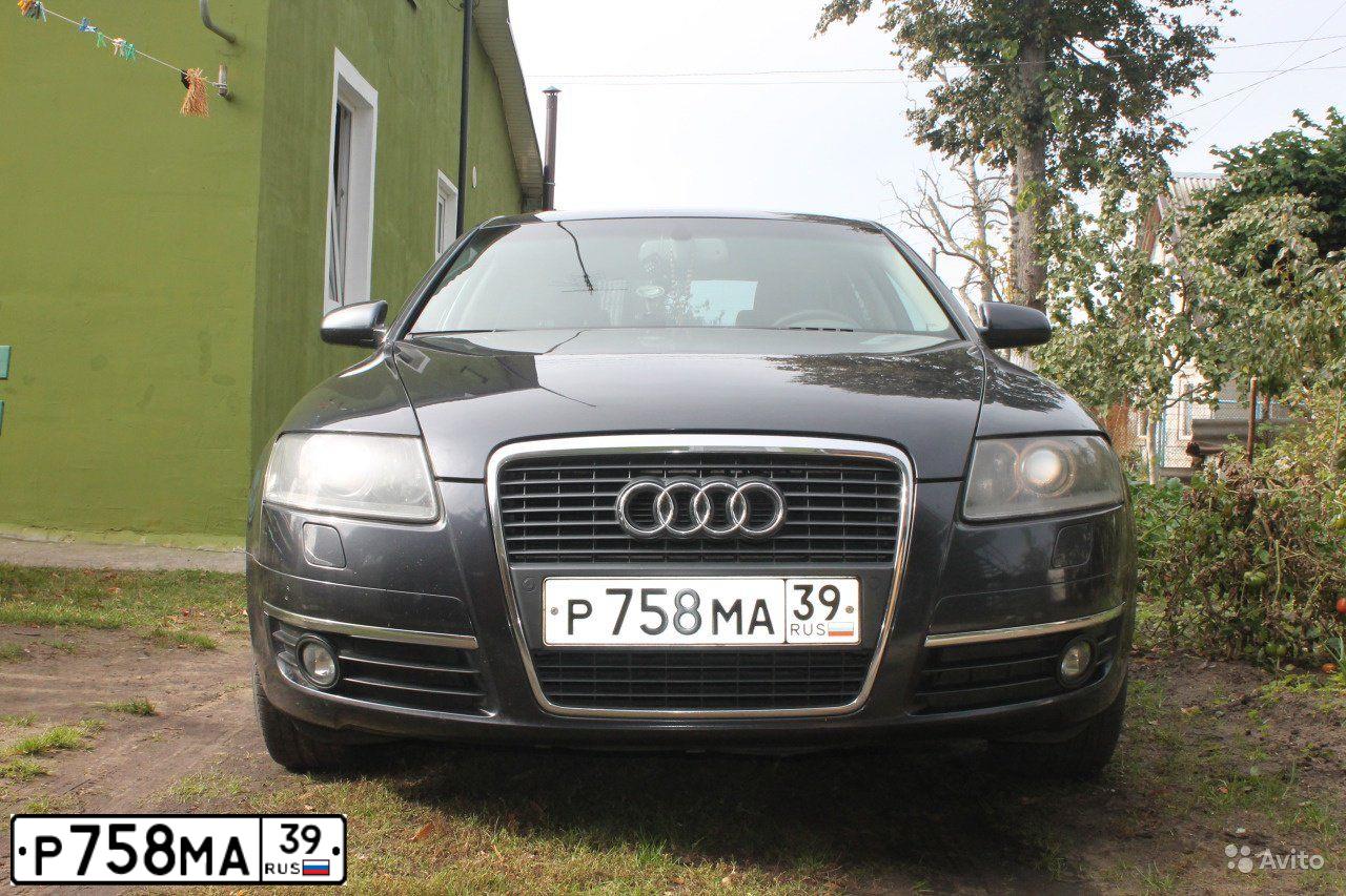 Фото автомобиля AUDI A6, 2006 — госномер Р758МА39. Цвет: ТЕМНО-СЕРЫЙ