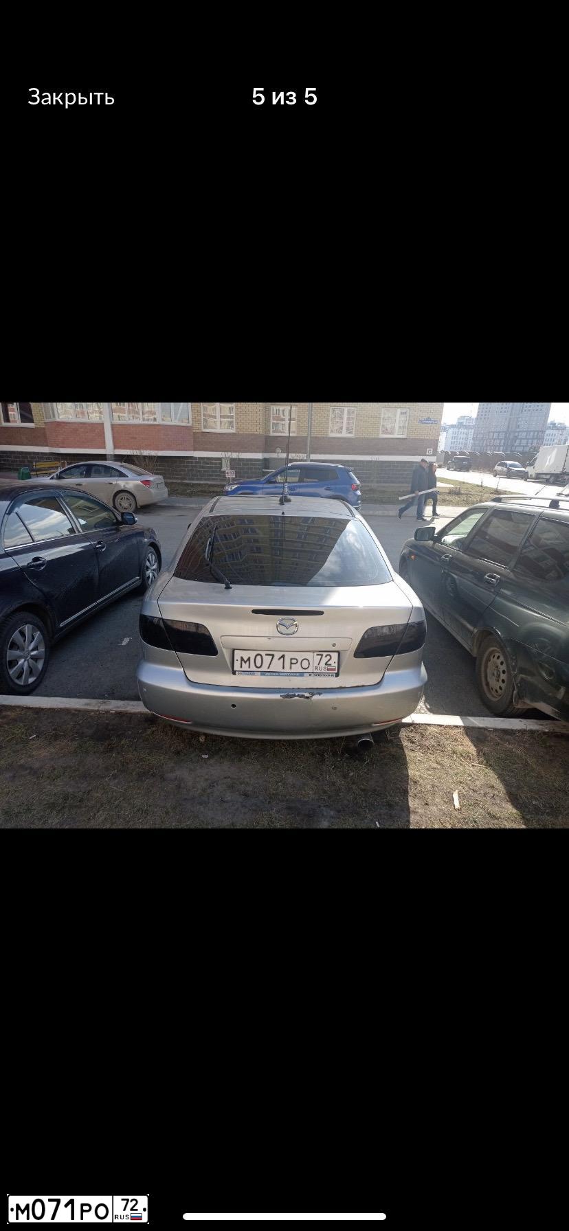 Фото автомобиля MAZDA 6, 2004 — госномер О686ОК154. Цвет: СЕРЫЙ