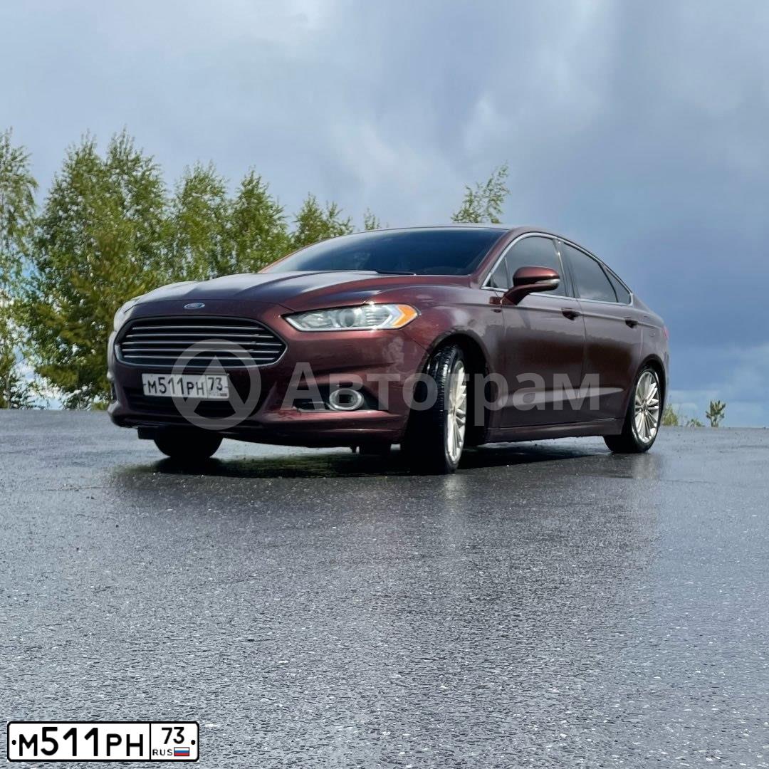 Фото автомобиля FORD FUSION, 2016 — госномер М511РН73. Цвет: ВИШНЕВЫЙ
