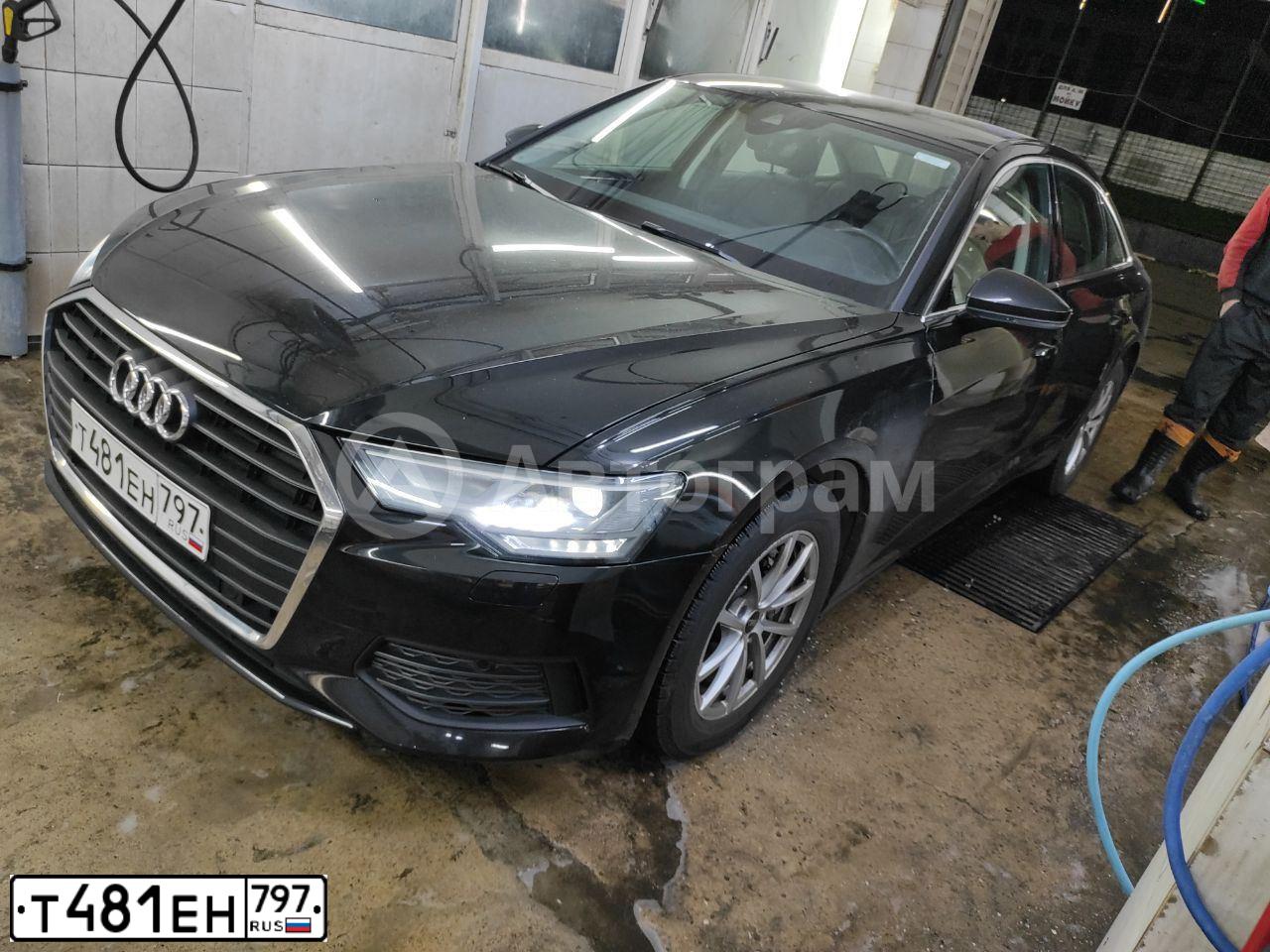 Фото автомобиля АУДИ A6, 2021 — госномер Т481ЕН797. Цвет: ЧЕРНЫЙ