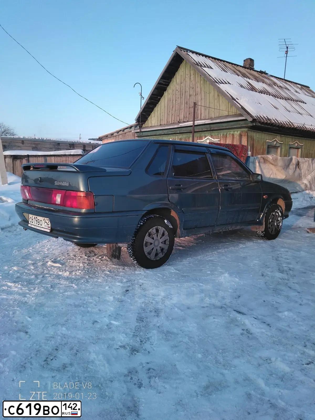 Фото автомобиля LADA 2115, 2012 — госномер О525НТ142. Цвет: Серо-сине-зеленый