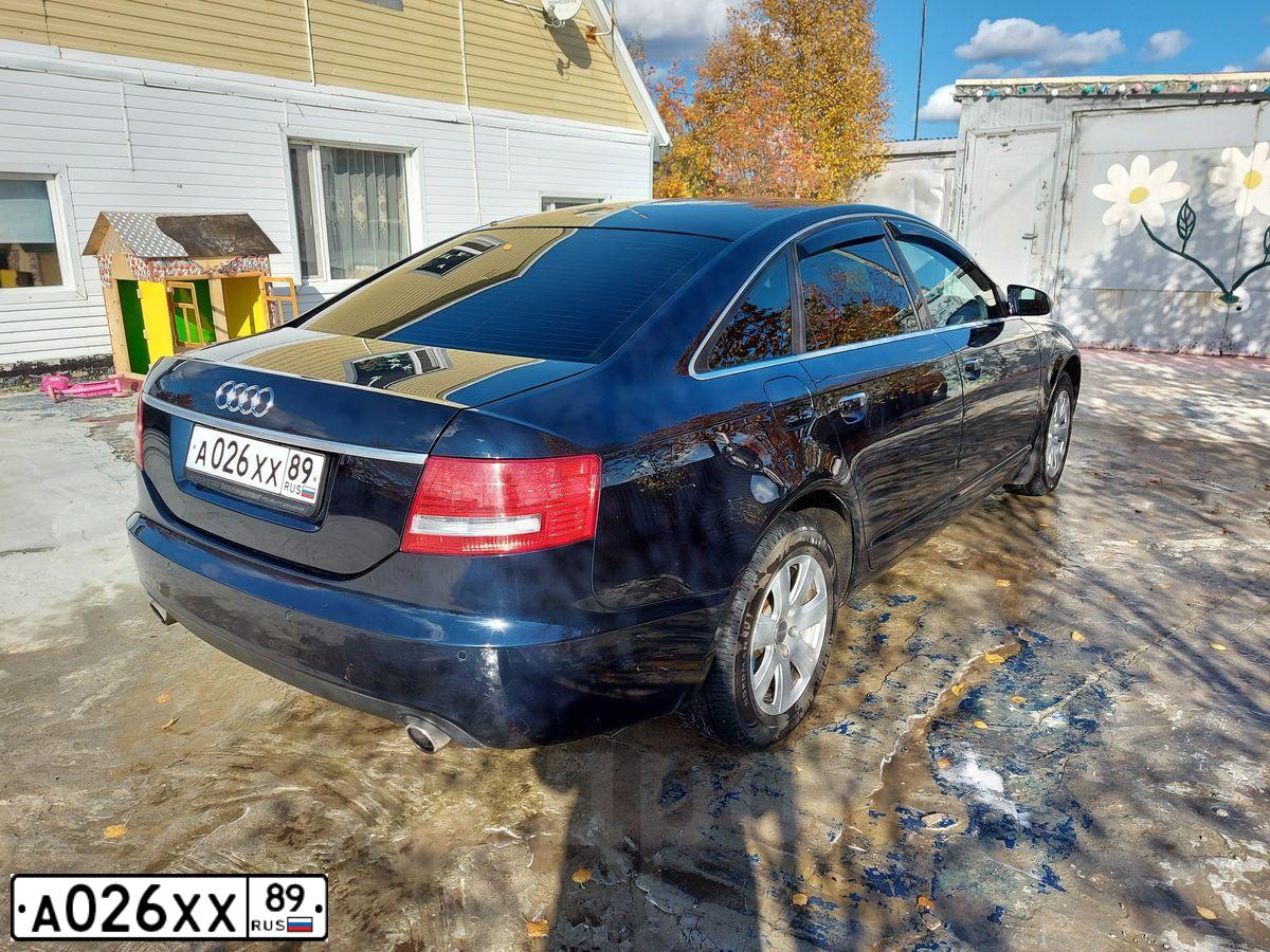 Фото автомобиля AUDI A6, 2007 — госномер Е004ТК177. Цвет: ТЕМНО-СИНИЙ