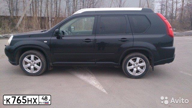 Фото автомобиля NISSAN X-TRAIL, 2008 — госномер К765НХ48. Цвет: ЧЕРНЫЙ