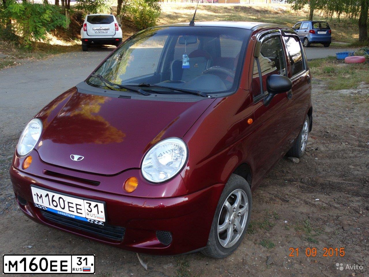 Фото автомобиля DAEWOO MATIZ, 2007 — госномер М160ЕЕ31. Цвет: СПЕЛАЯ ВИШНЯ
