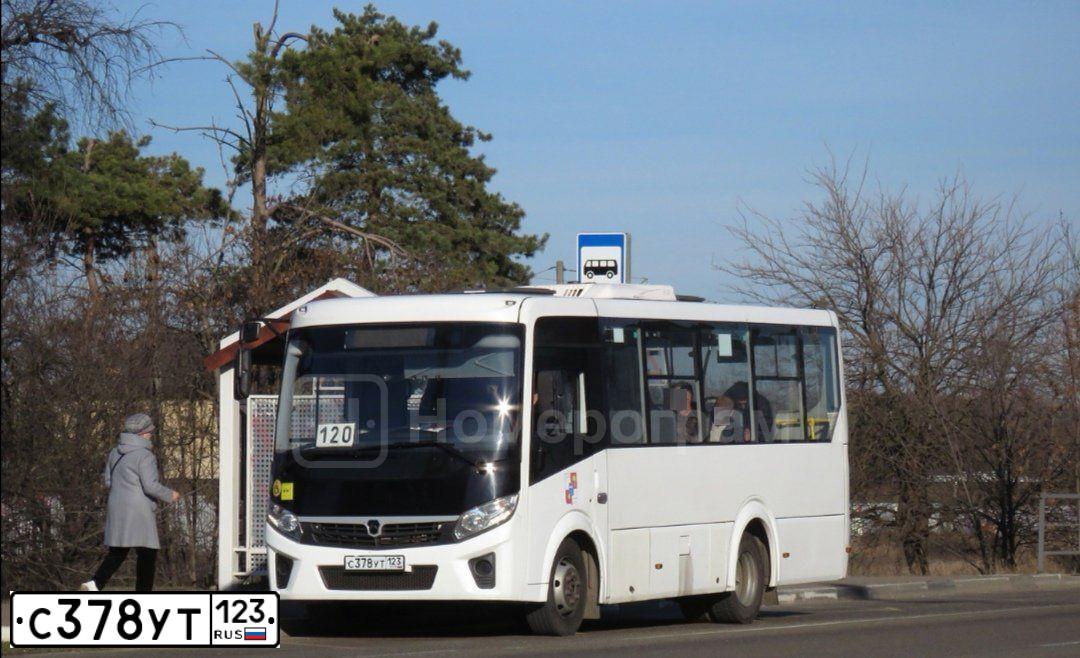 Фото автомобиля PAZ 3204, 2018 — госномер С378УТ123. Цвет: Белый