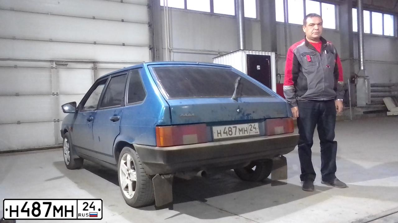 Фото автомобиля LADA 2109 SAMARA, 1999 — госномер Н487МН24. Цвет: ЗЕЛЕНЫЙ